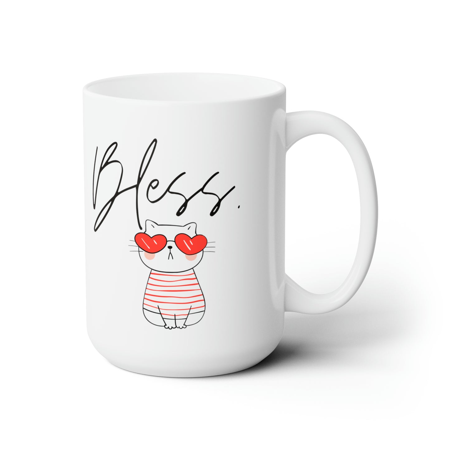 Bless. Cat Hearts (Ceramic Mug 15oz)