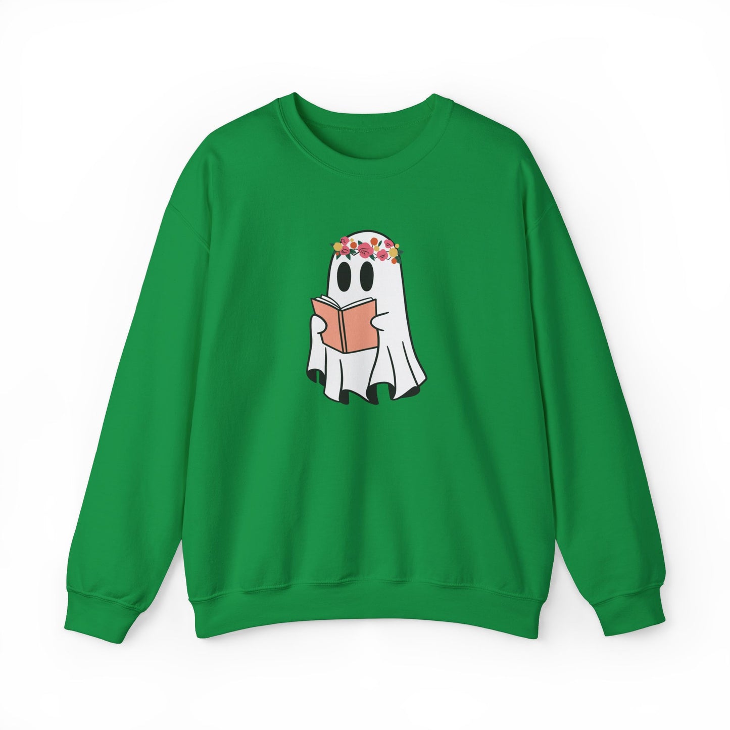 Ghosty Reading - Floral Crown Crewneck Sweatshirt