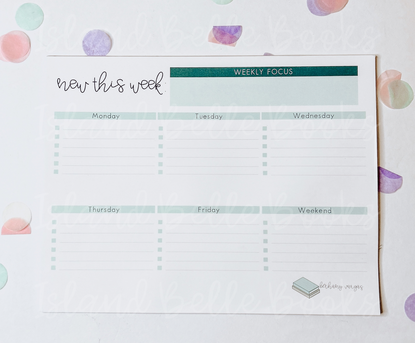 Weekly Notepad Planners