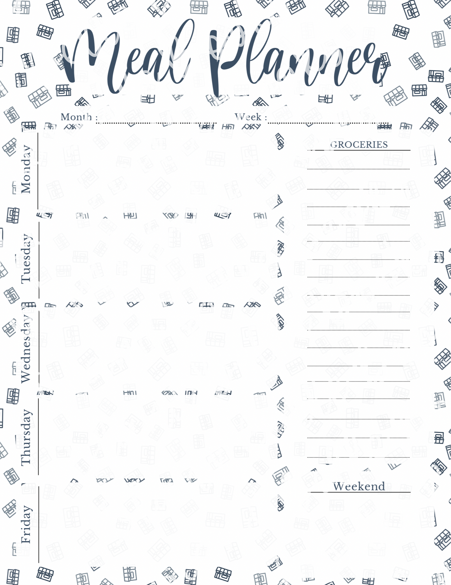 Printable Weekly Planner Sheets