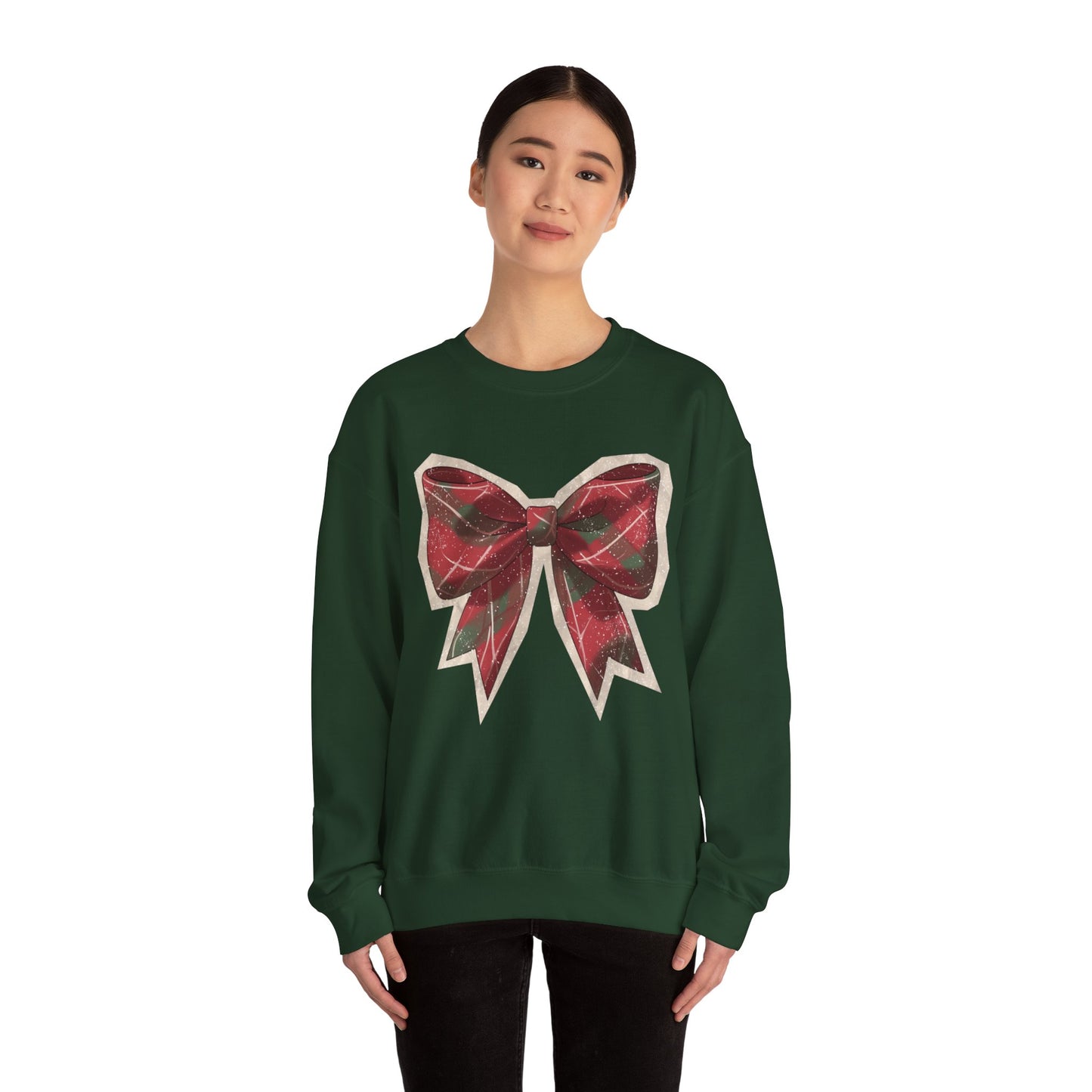 Plaid Holiday Bow Sweatshirt
