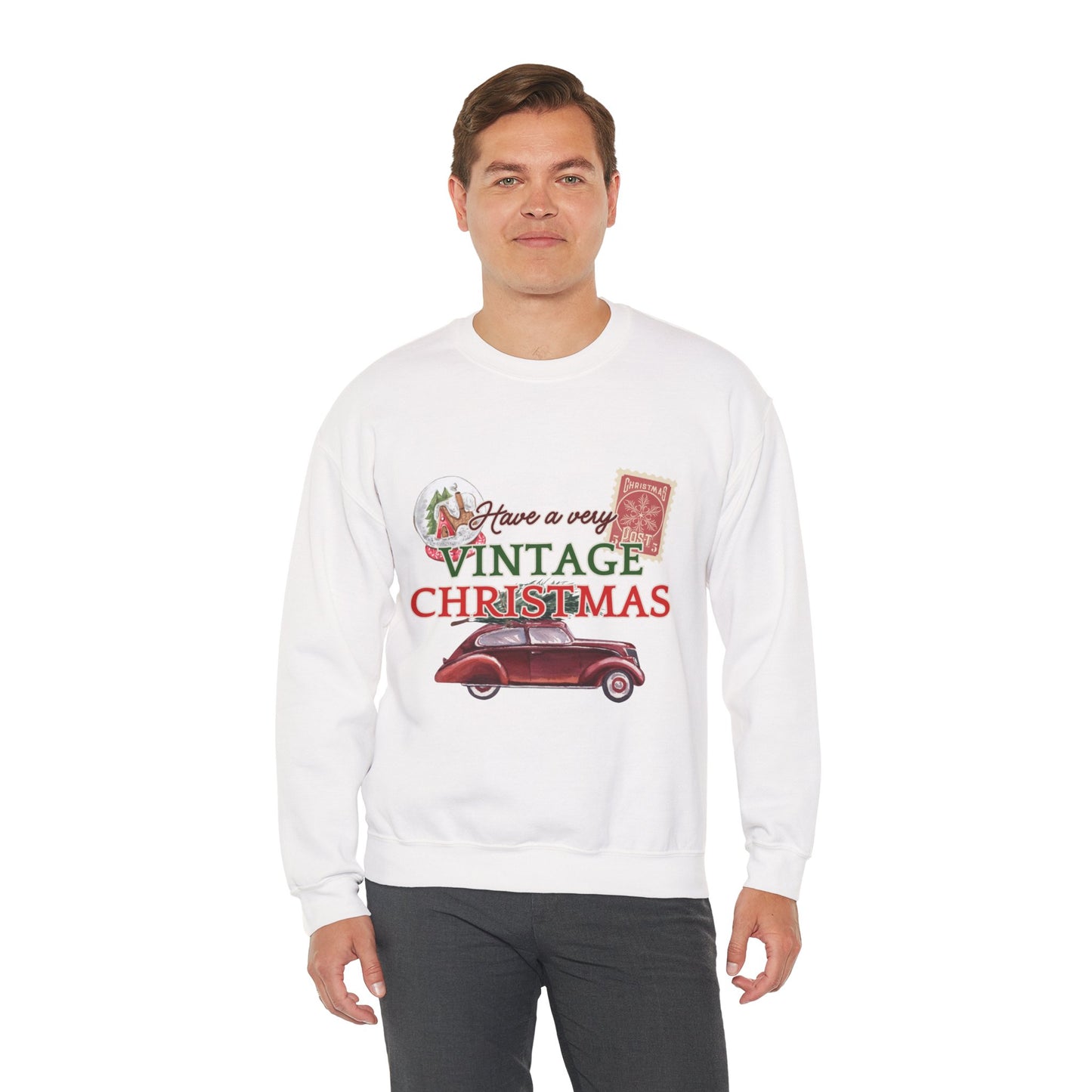 Vintage Christmas Sweatshirt – "Have a Very Vintage Christmas" Holiday Crewneck