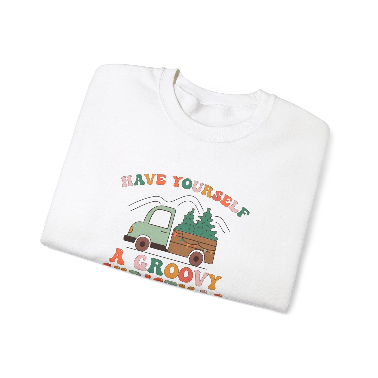 Groovy Christmas Truck Sweatshirt