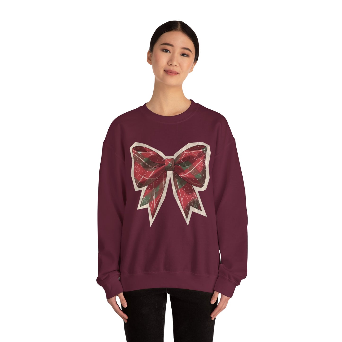 Plaid Holiday Bow Sweatshirt