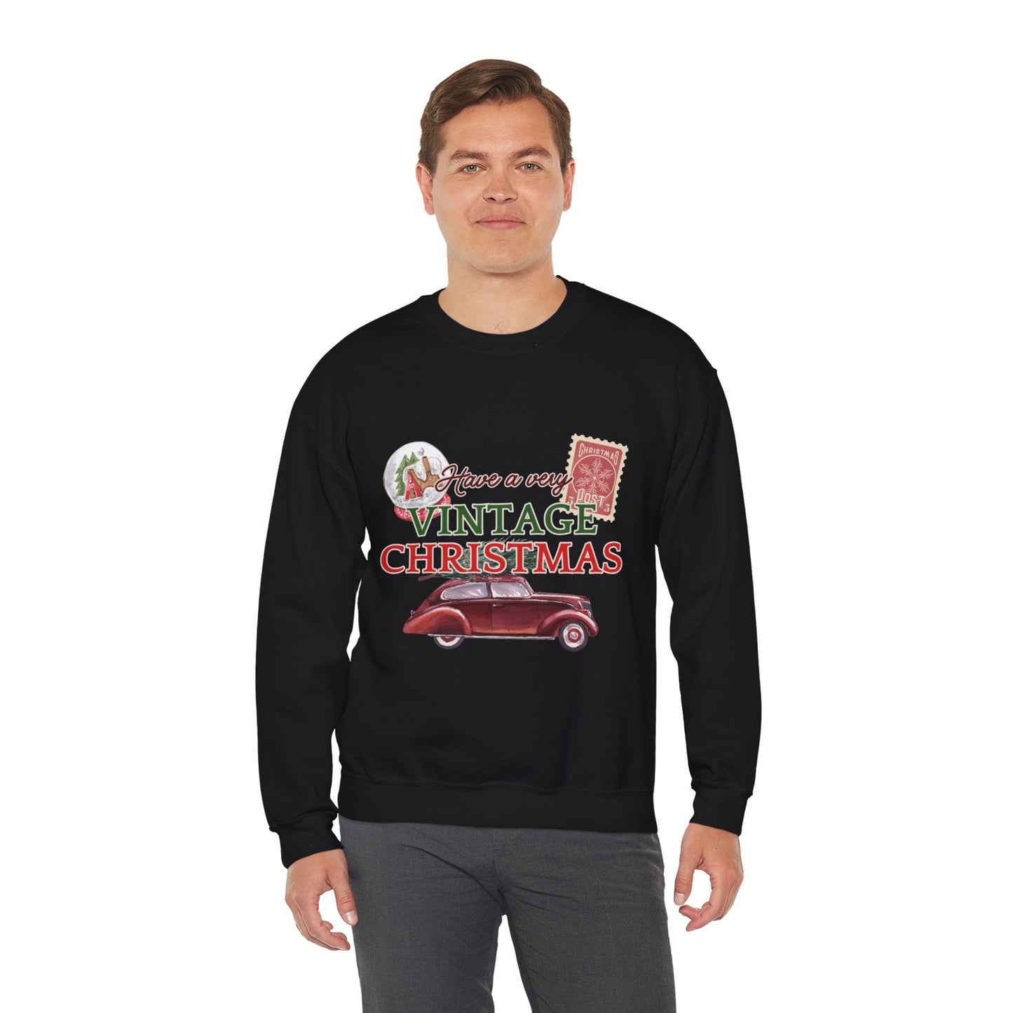 Vintage Christmas Sweatshirt – "Have a Very Vintage Christmas" Holiday Crewneck