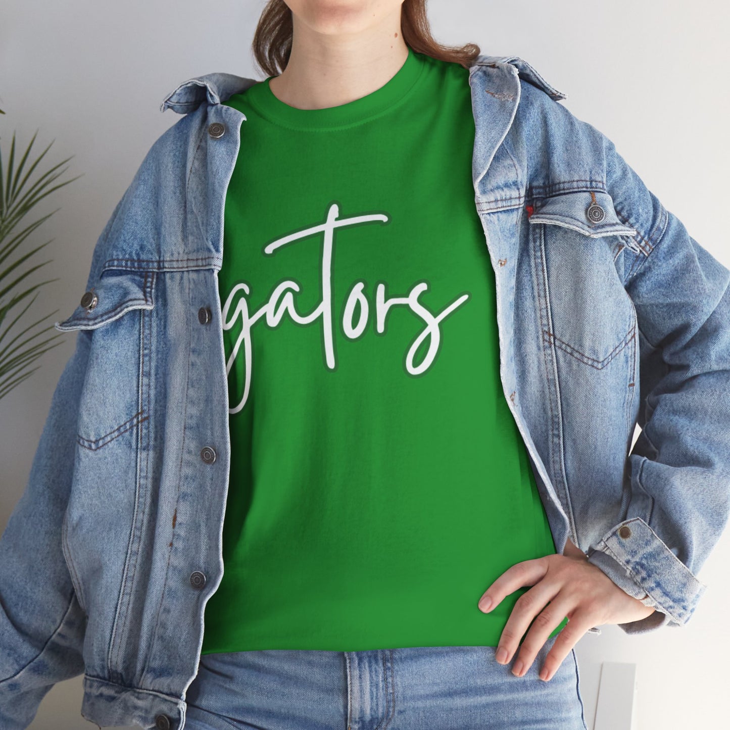 Gators T-Shirt — Green Handwritten High School Spirit Wear