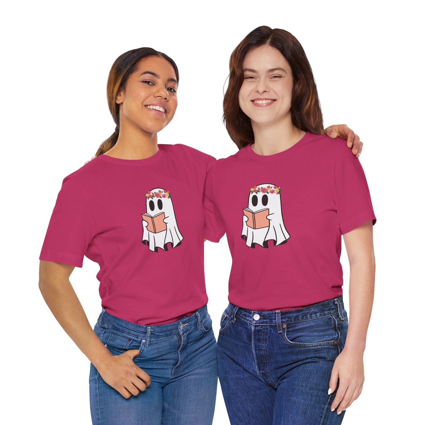 Ghosty Reading - Floral Crown T-Shirt