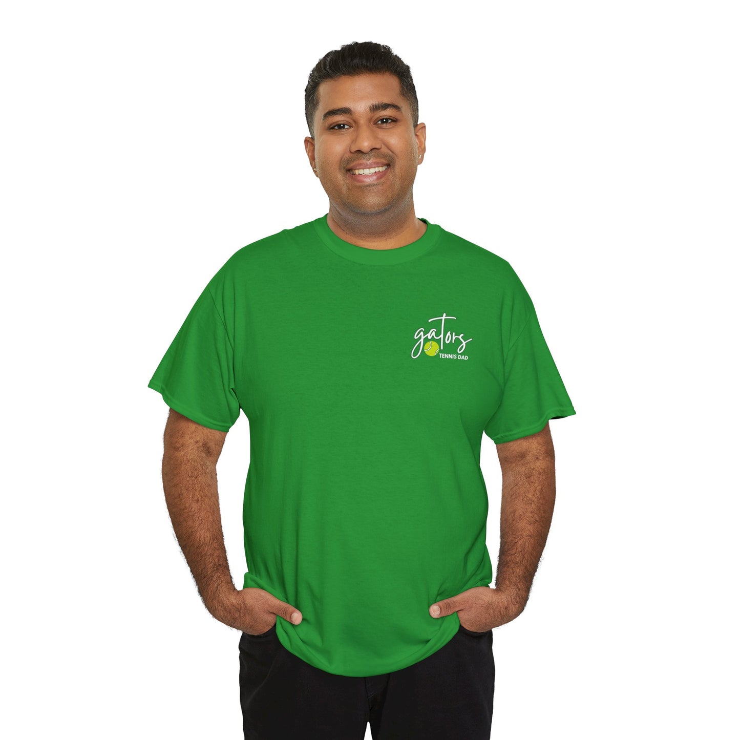Tennis Dad T-Shirt — Green Handwritten High School Spirit Wear
