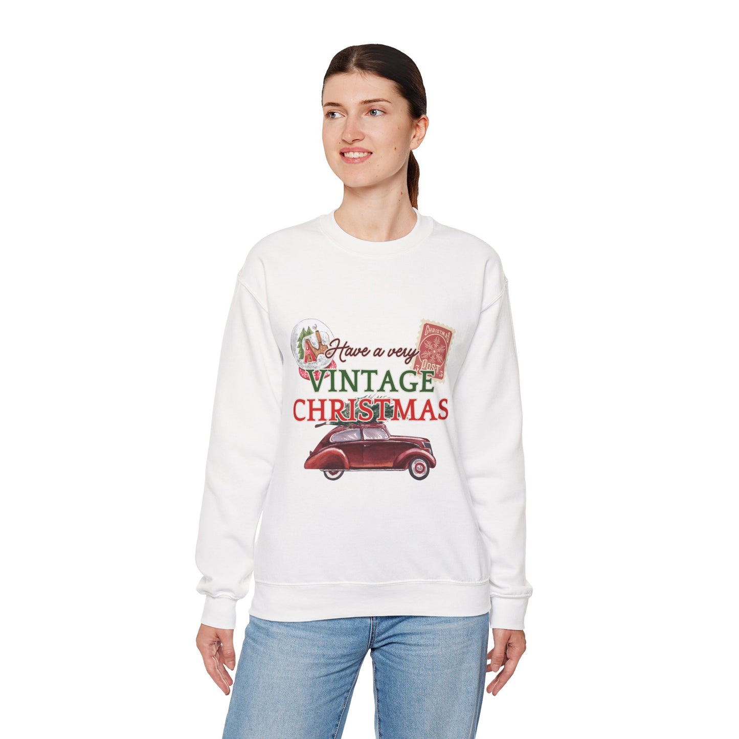 Vintage Christmas Sweatshirt – "Have a Very Vintage Christmas" Holiday Crewneck