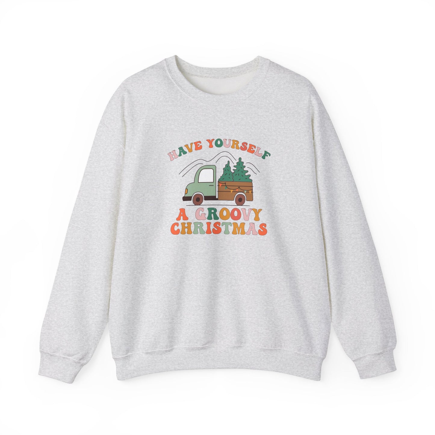 Groovy Christmas Truck Sweatshirt