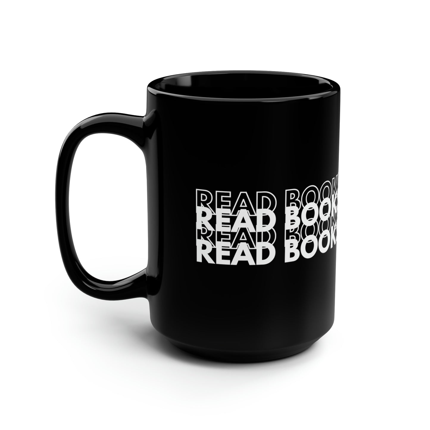 Read Books (Black Ceramic Mug, 15oz)