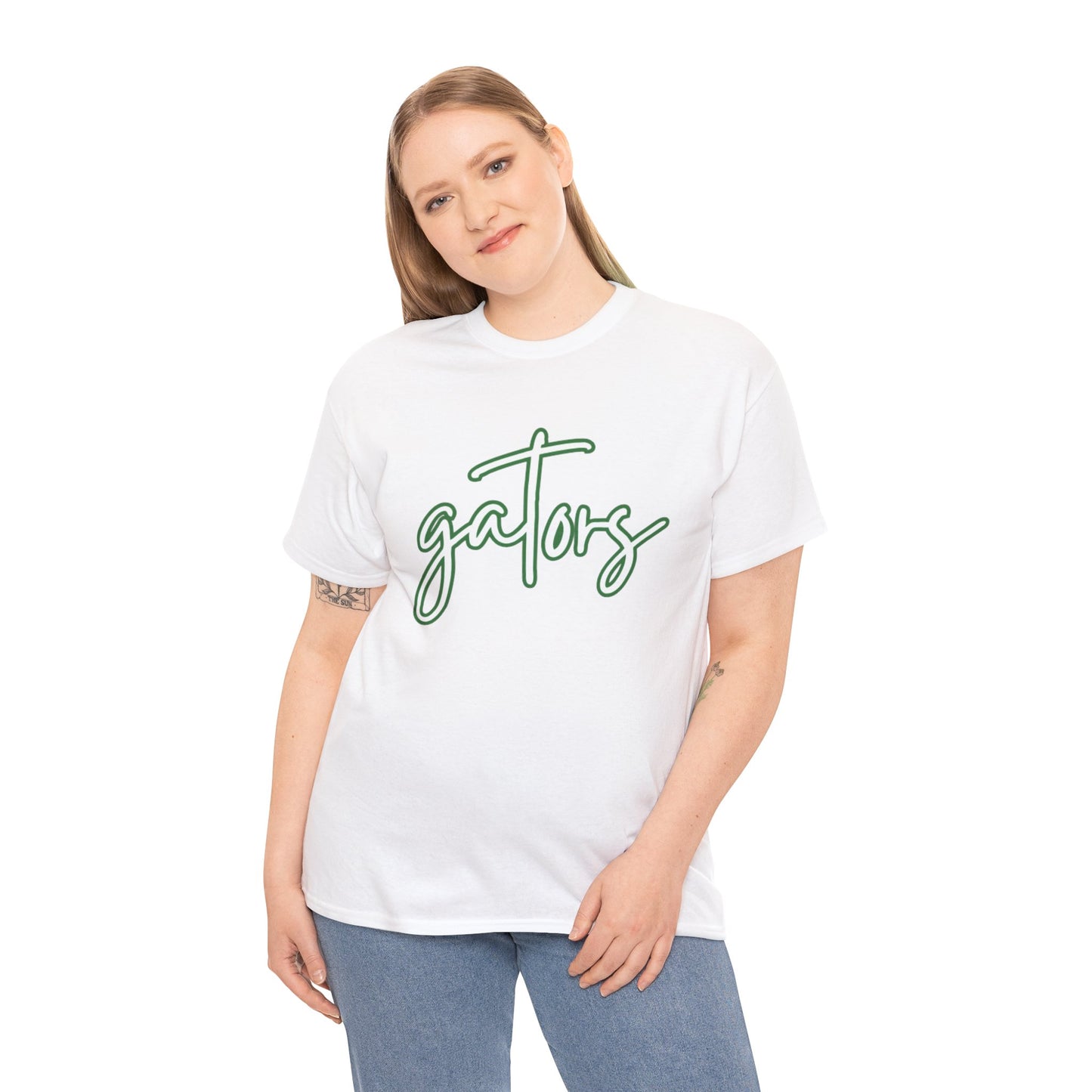 Gators T-Shirt — Green Handwritten High School Spirit Wear