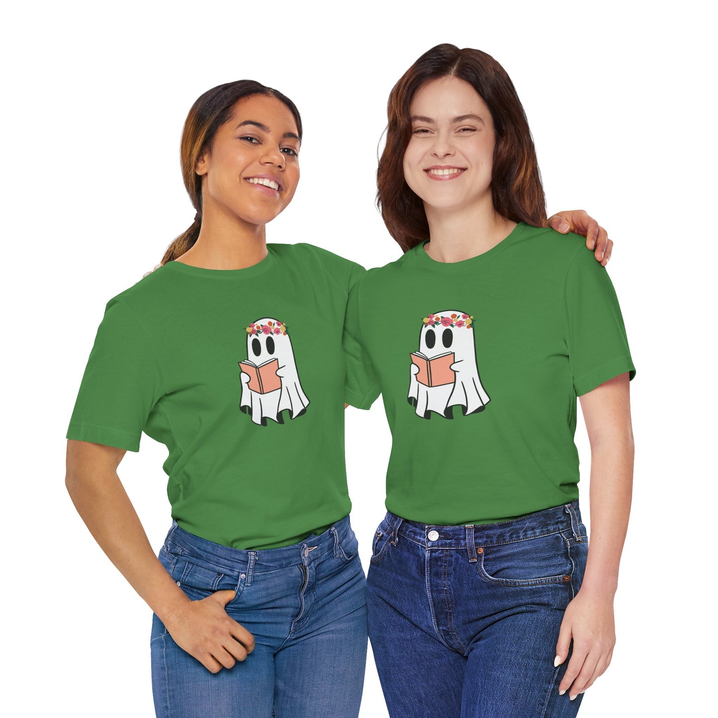 Ghosty Reading - Floral Crown T-Shirt