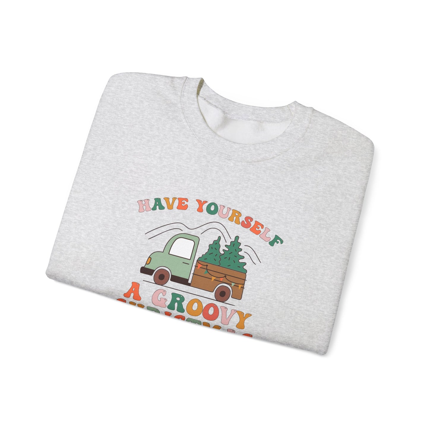 Groovy Christmas Truck Sweatshirt