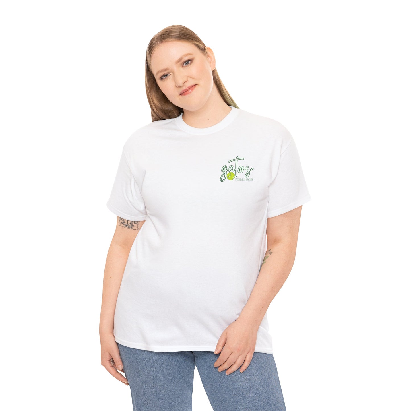Tennis Mom T-Shirt — Green Handwritten High School Spirit Wear