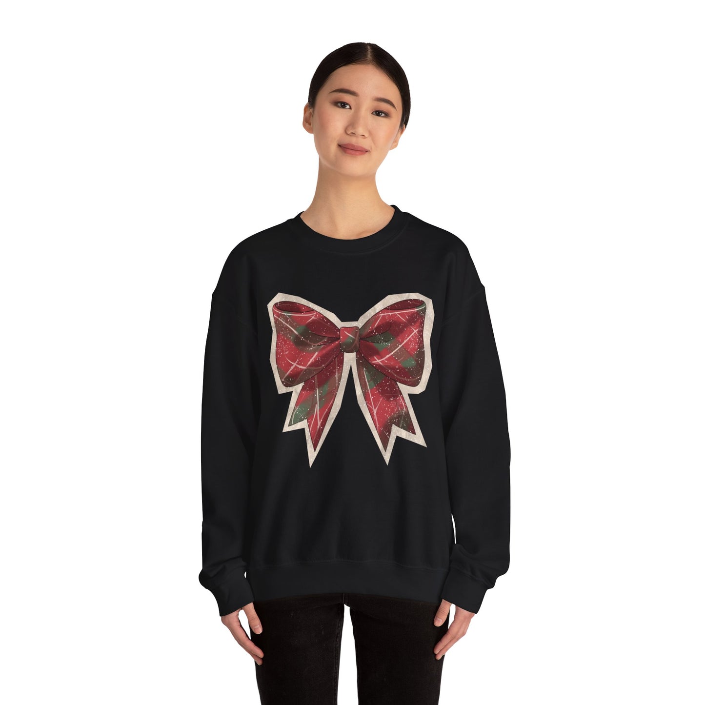 Plaid Holiday Bow Sweatshirt