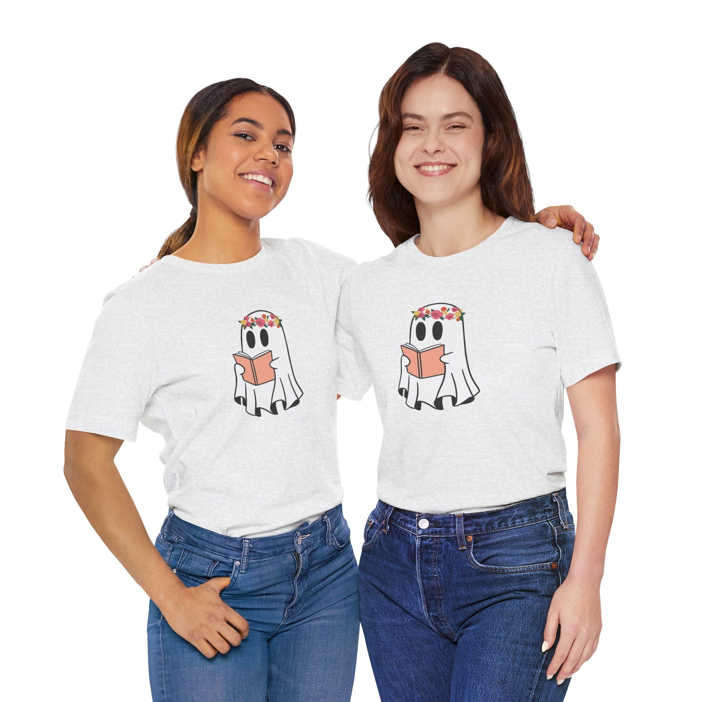 Ghosty Reading - Floral Crown T-Shirt