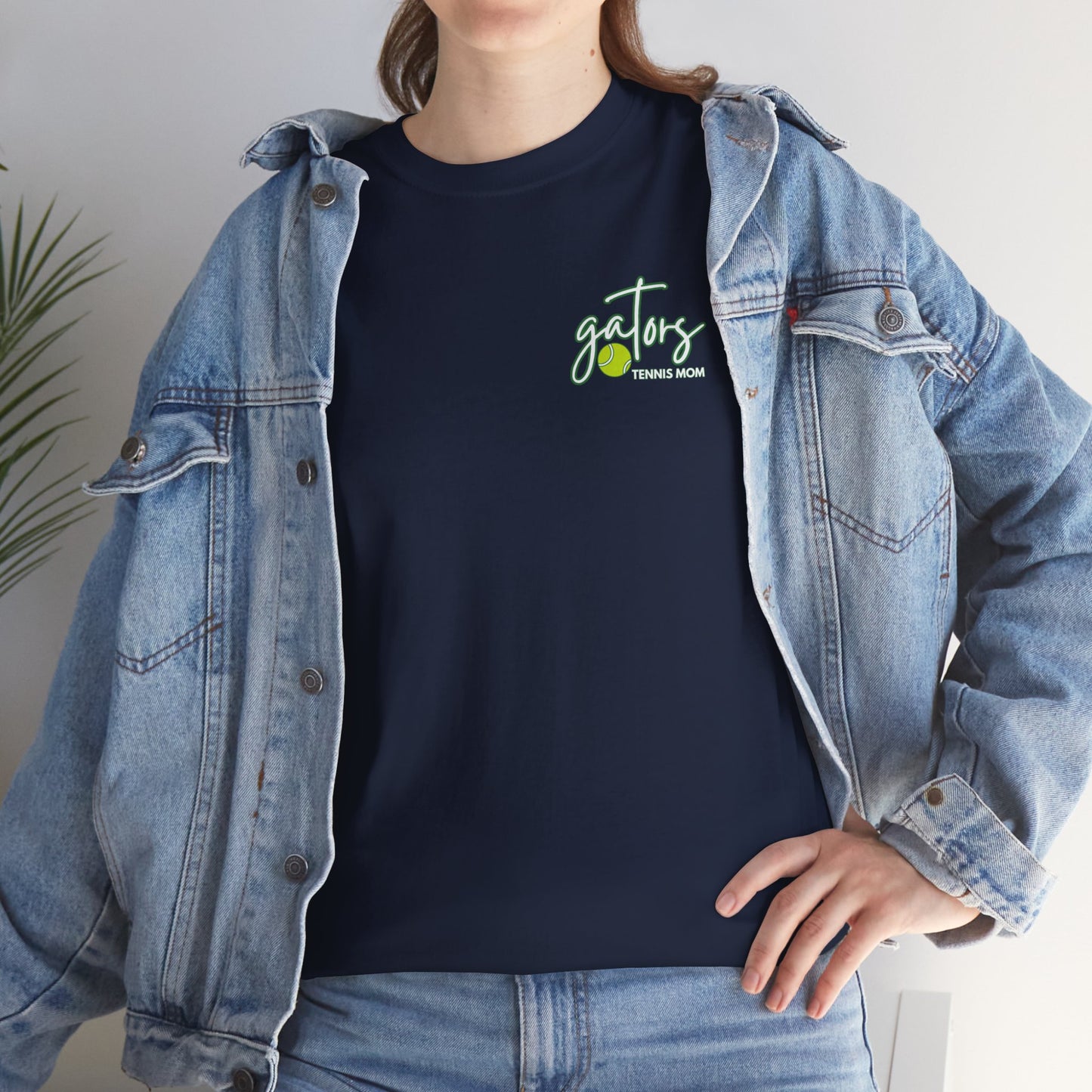 Tennis Mom T-Shirt — Green Handwritten High School Spirit Wear