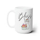 Bless. Cat Flowers (Ceramic Mug 15oz)
