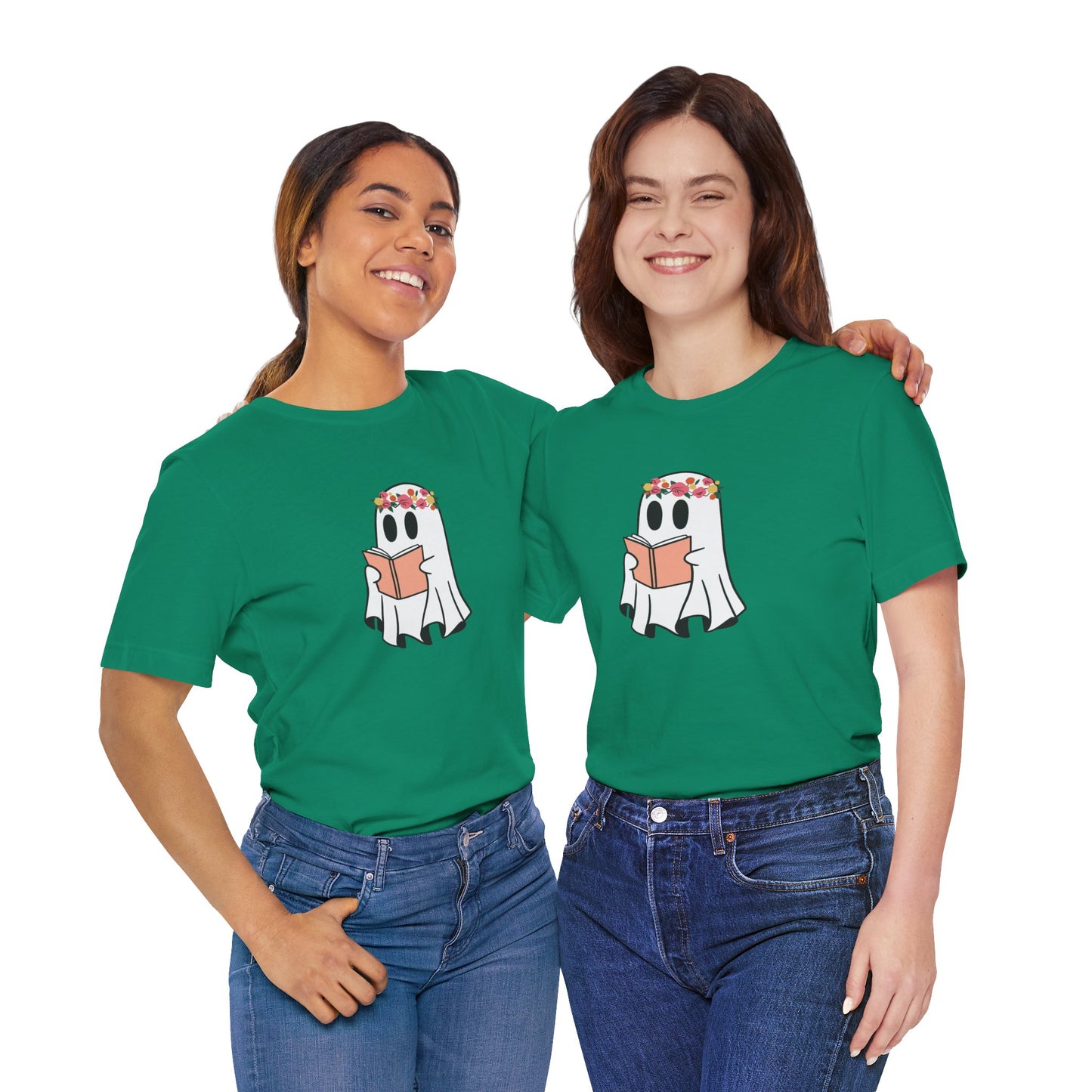 Ghosty Reading - Floral Crown T-Shirt