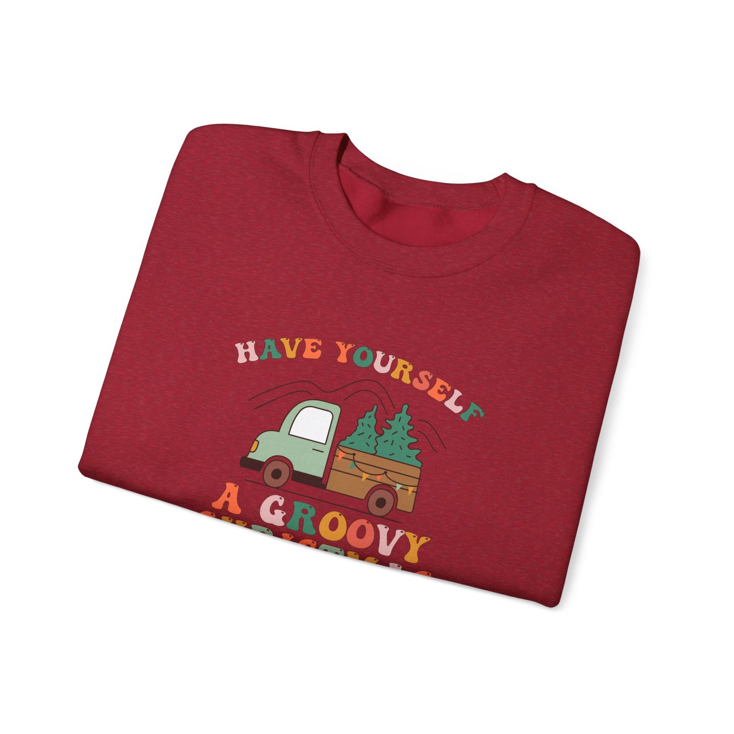 Groovy Christmas Truck Sweatshirt