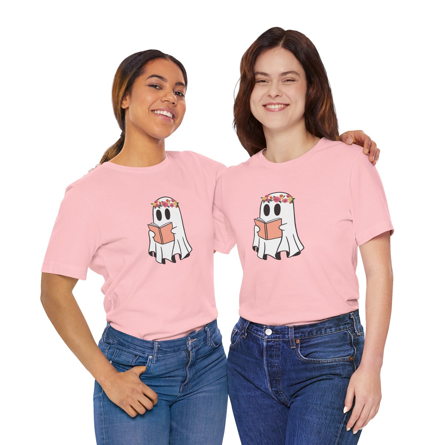 Ghosty Reading - Floral Crown T-Shirt