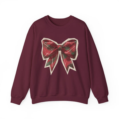 Plaid Holiday Bow Sweatshirt