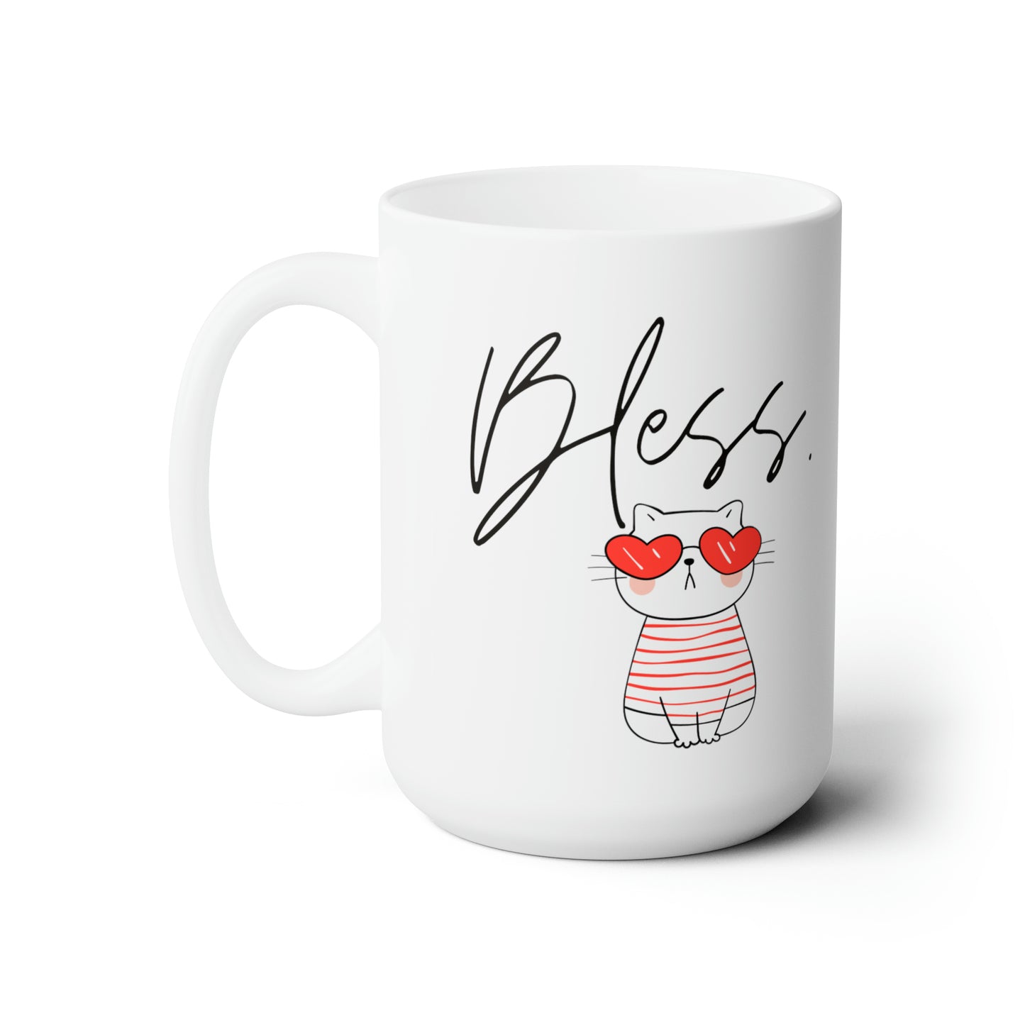 Bless. Cat Hearts (Ceramic Mug 15oz)