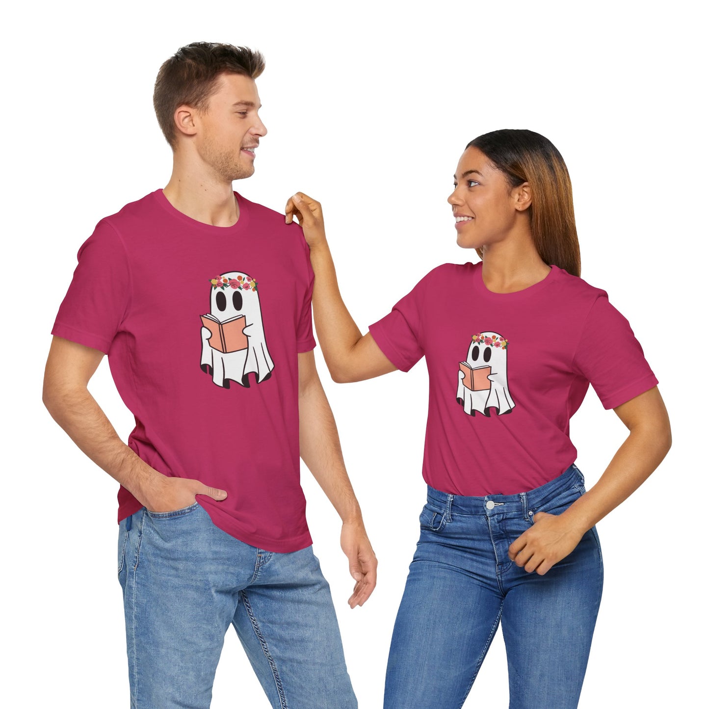 Ghosty Reading - Floral Crown T-Shirt
