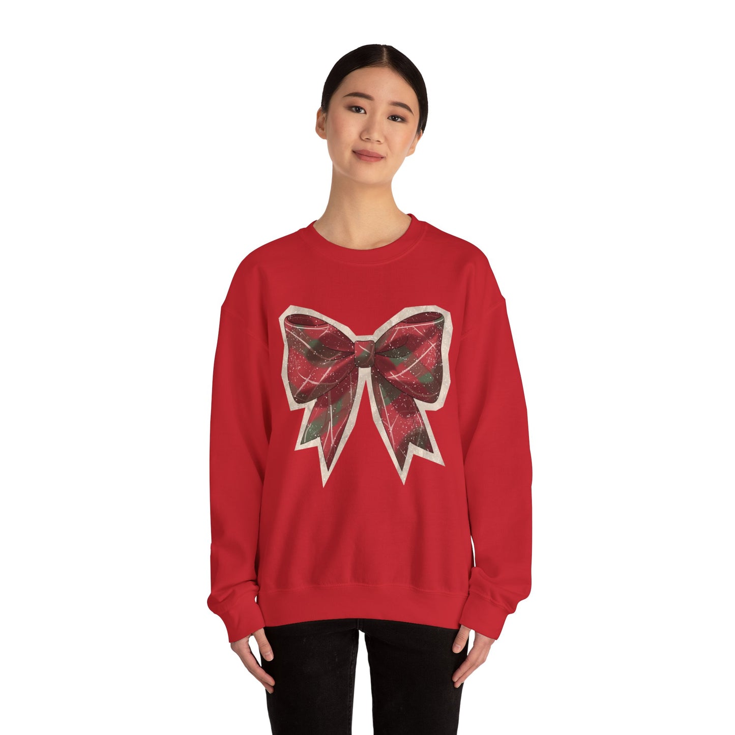 Plaid Holiday Bow Sweatshirt