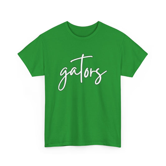 Gators T-Shirt — Green Handwritten High School Spirit Wear