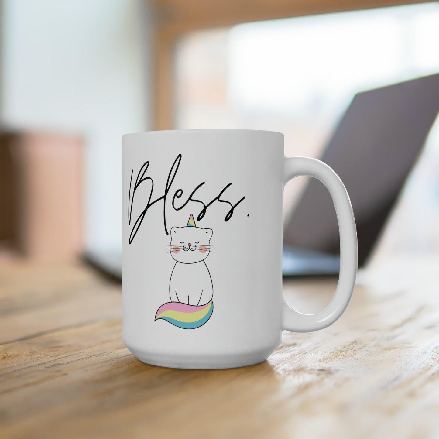 Bless. Cat Unicorn (Ceramic Mug 15oz)