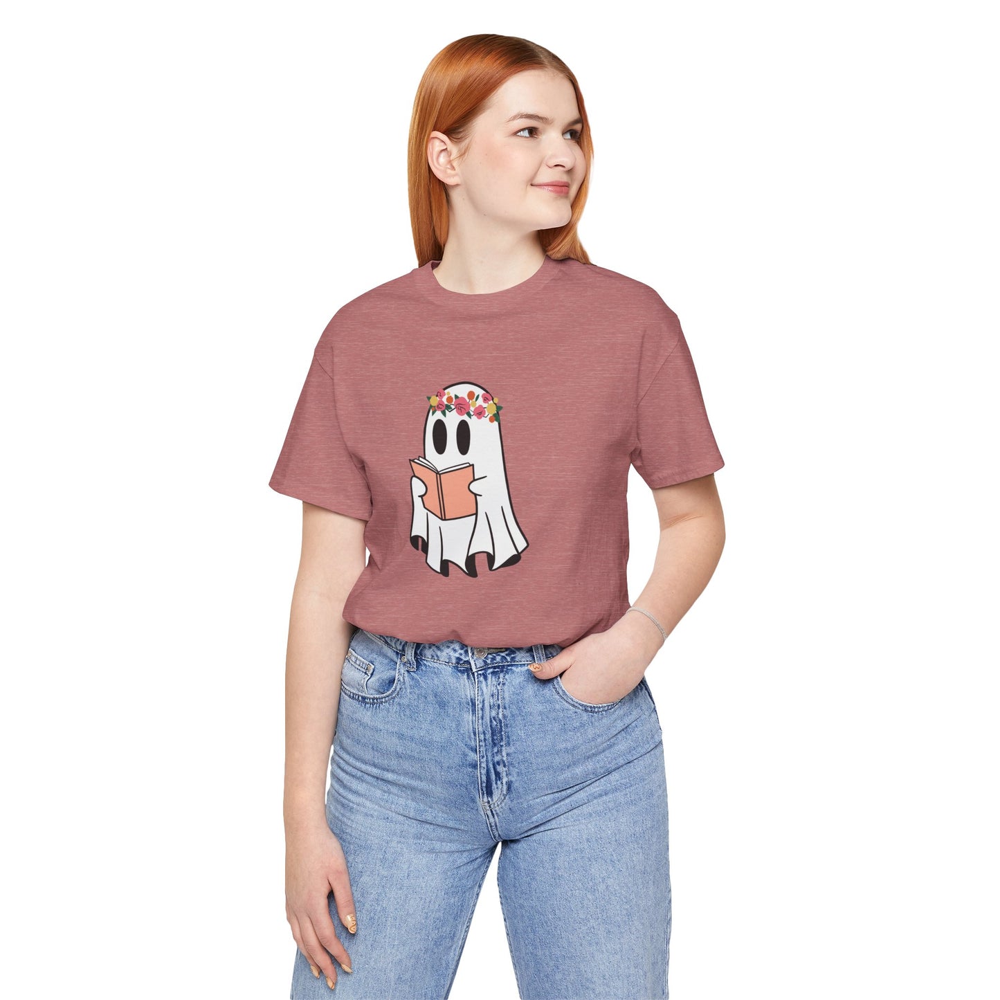 Ghosty Reading - Floral Crown T-Shirt