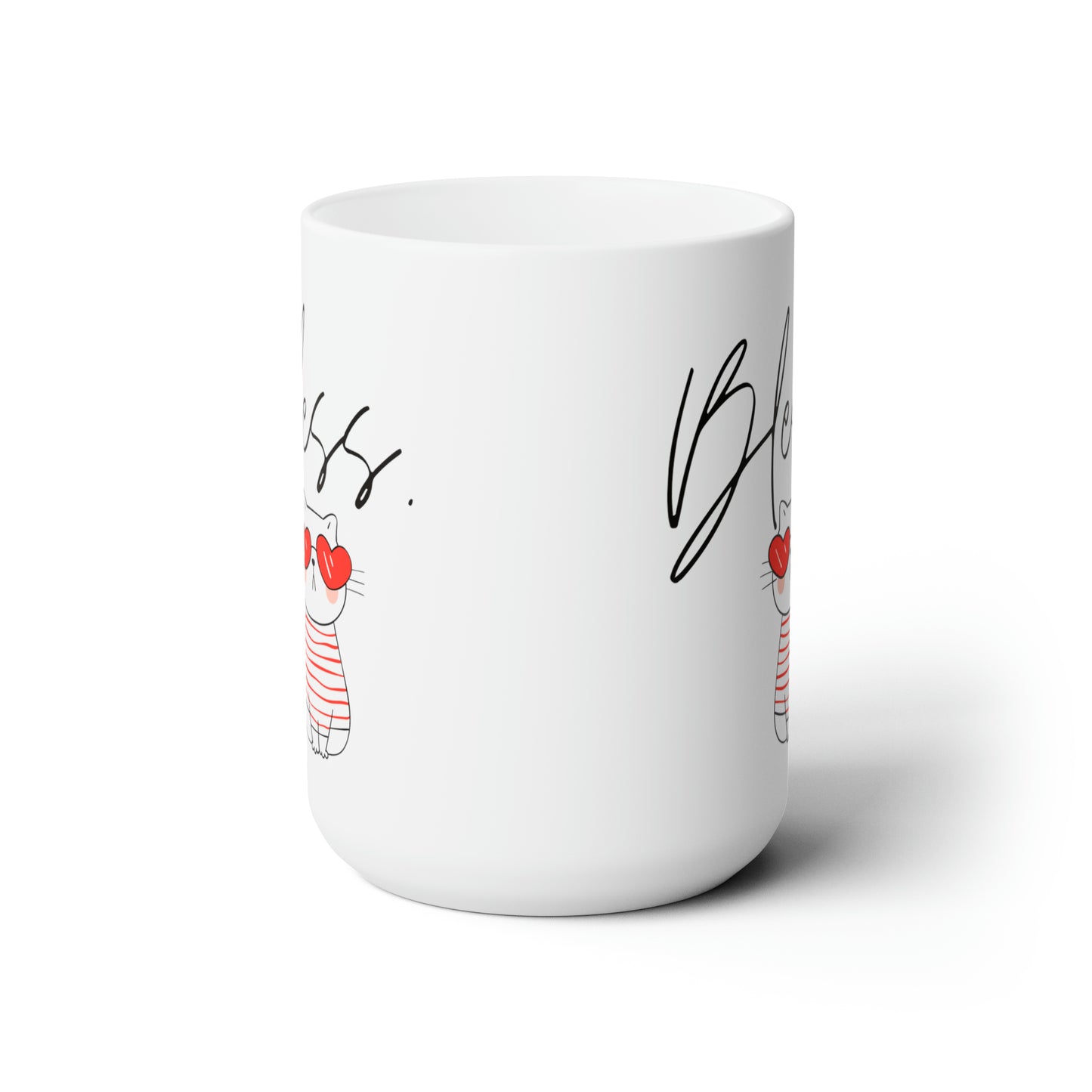 Bless. Cat Hearts (Ceramic Mug 15oz)