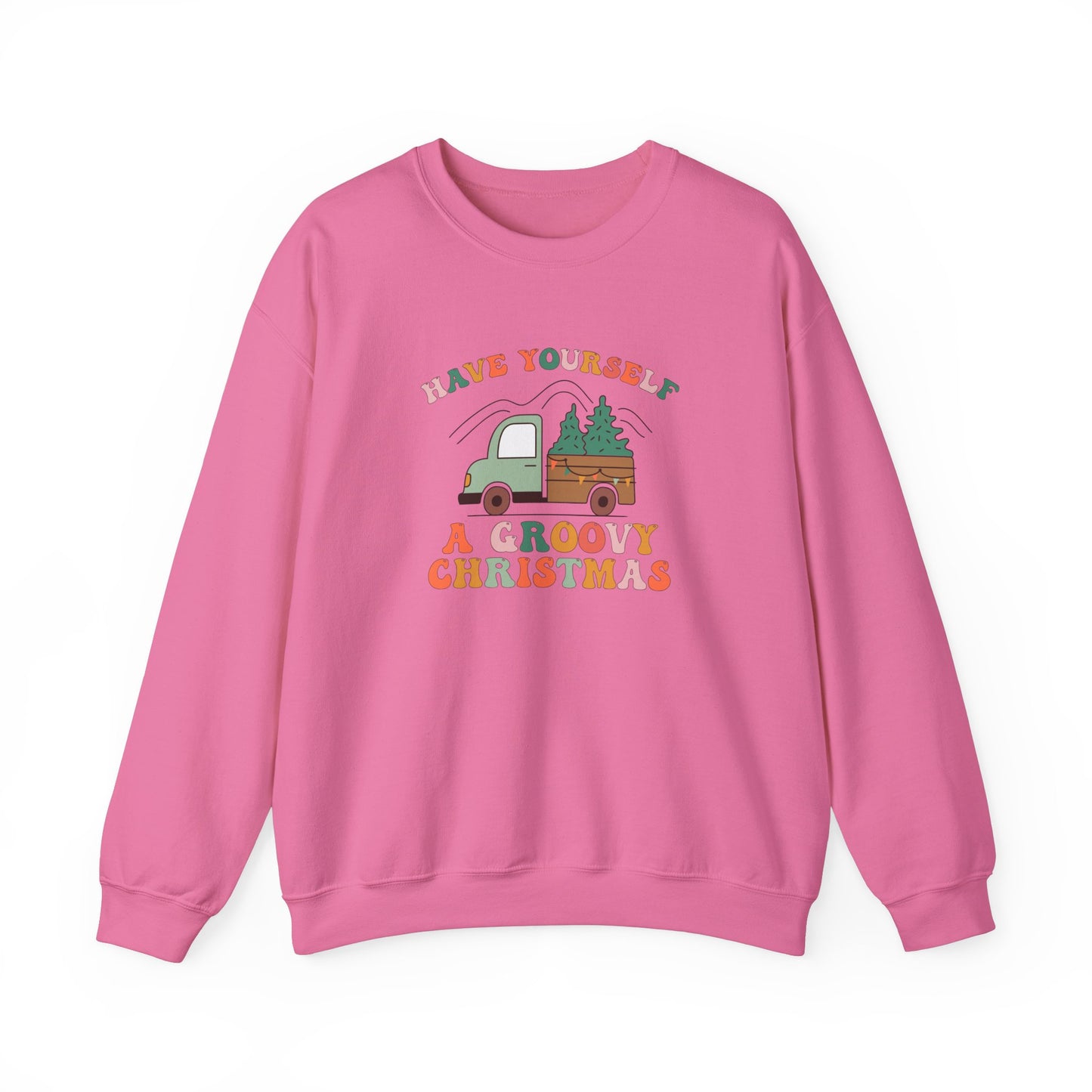Groovy Christmas Truck Sweatshirt