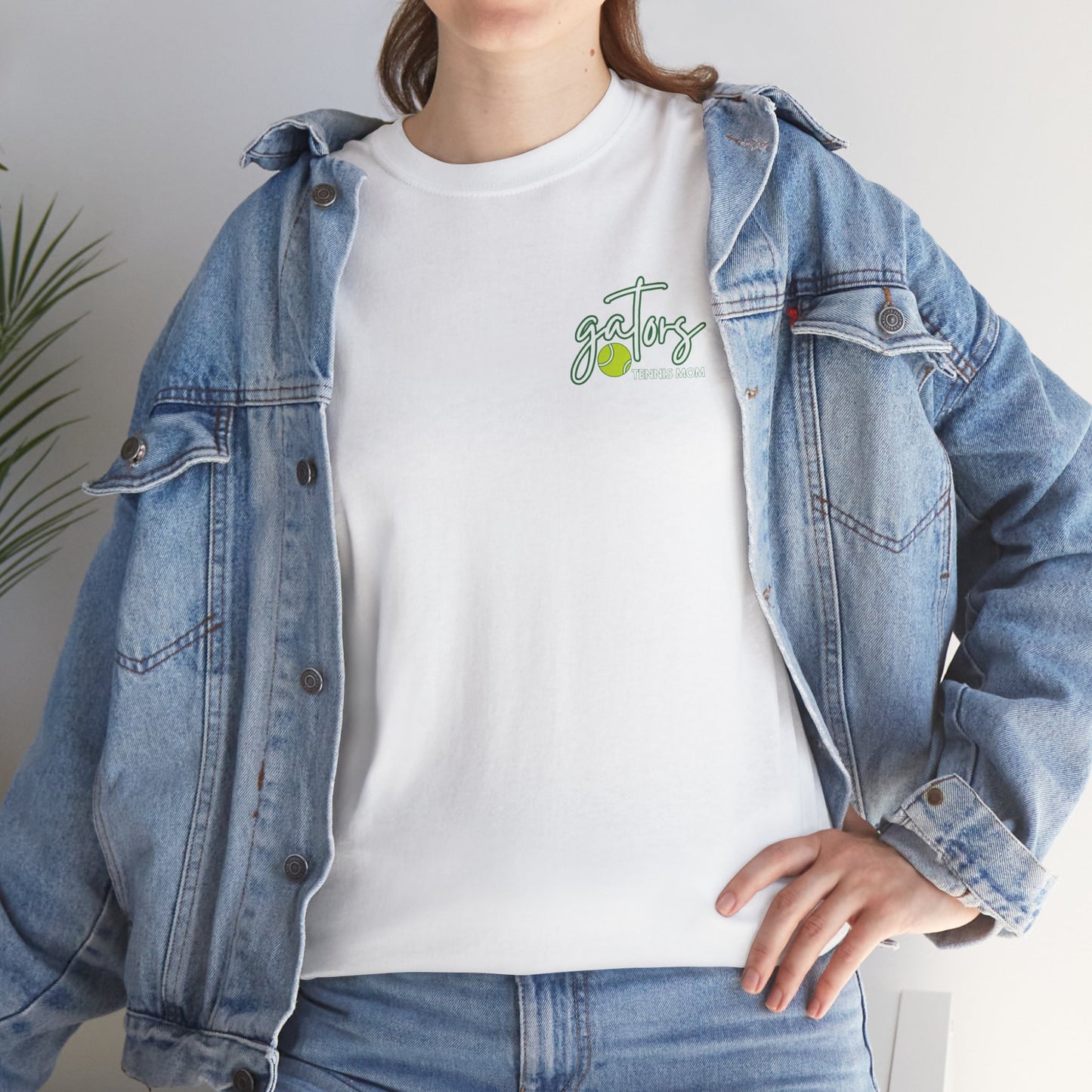 Tennis Mom T-Shirt — Green Handwritten High School Spirit Wear