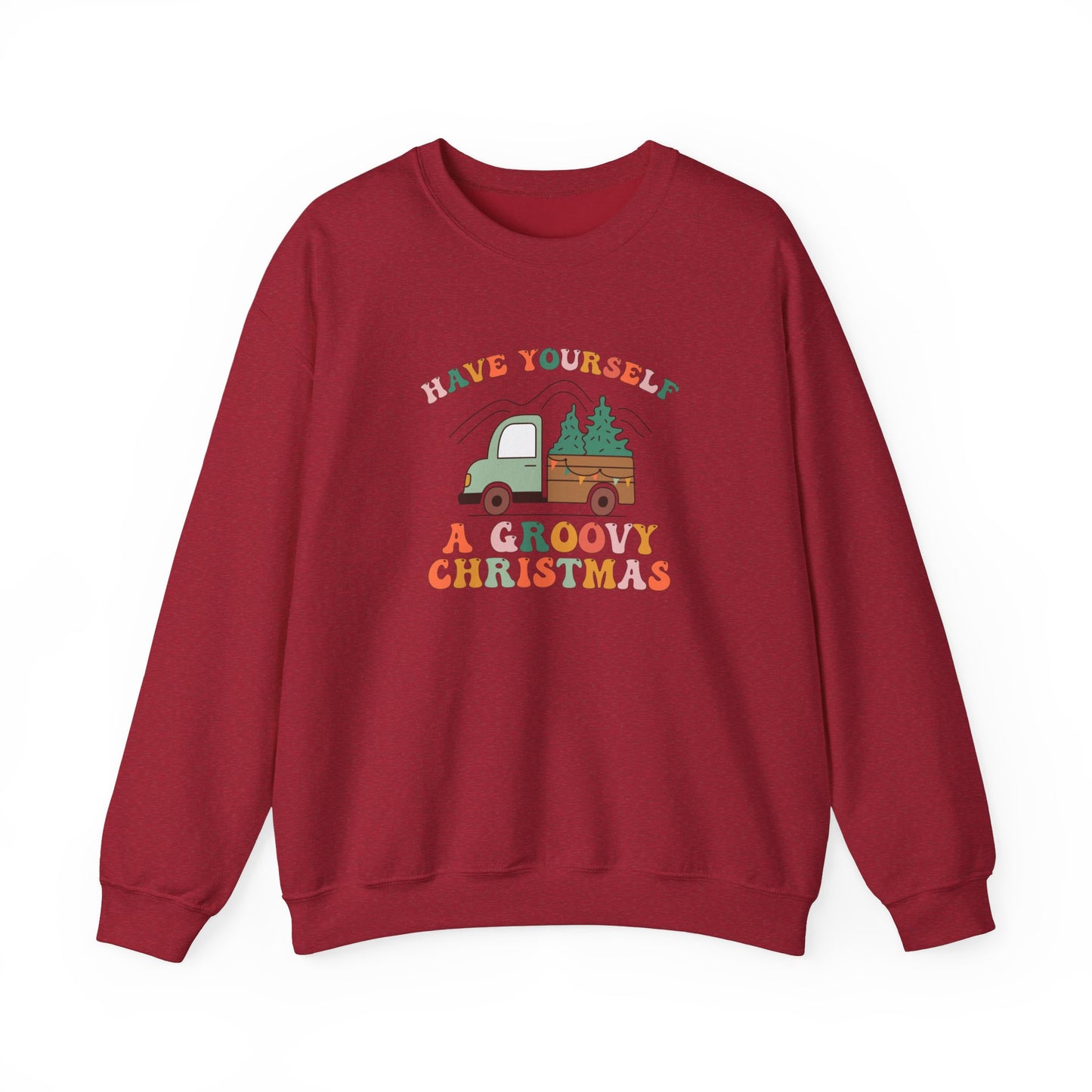 Groovy Christmas Truck Sweatshirt