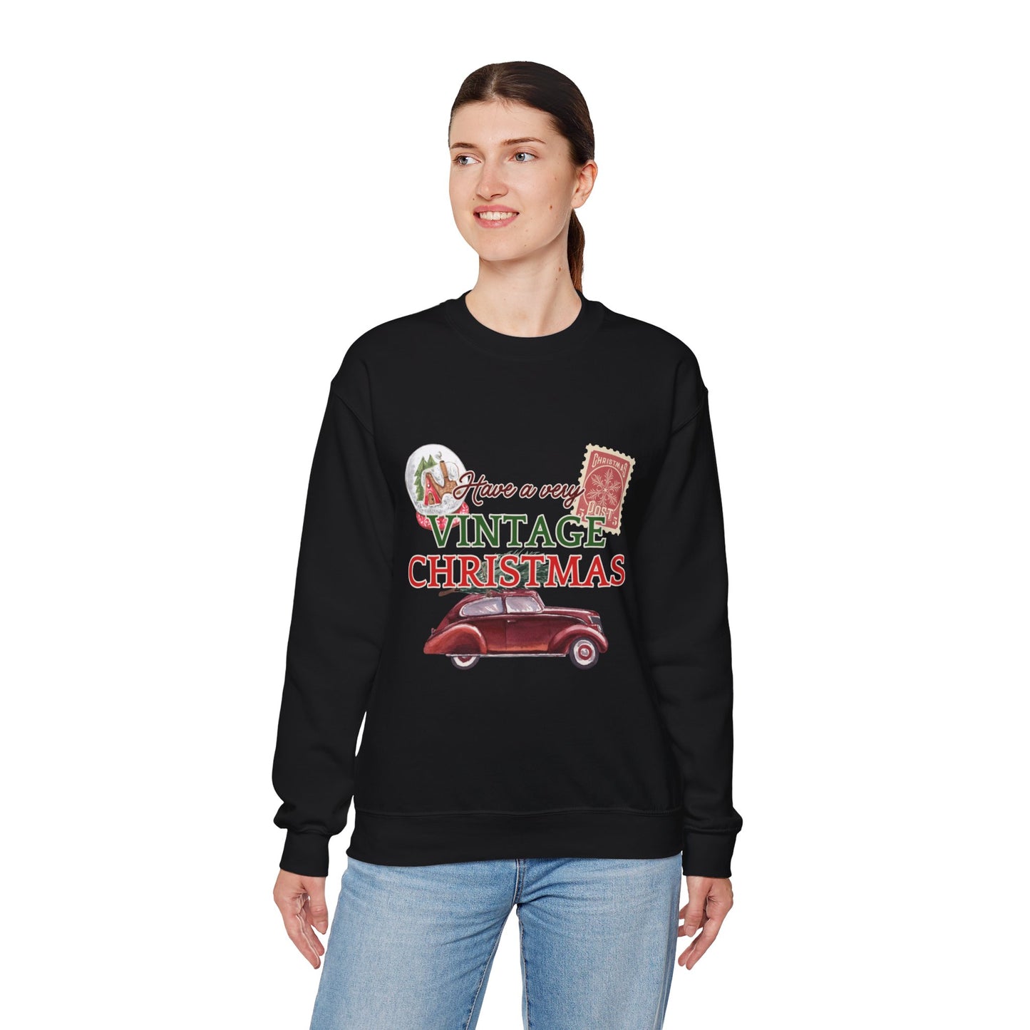 Vintage Christmas Sweatshirt – "Have a Very Vintage Christmas" Holiday Crewneck