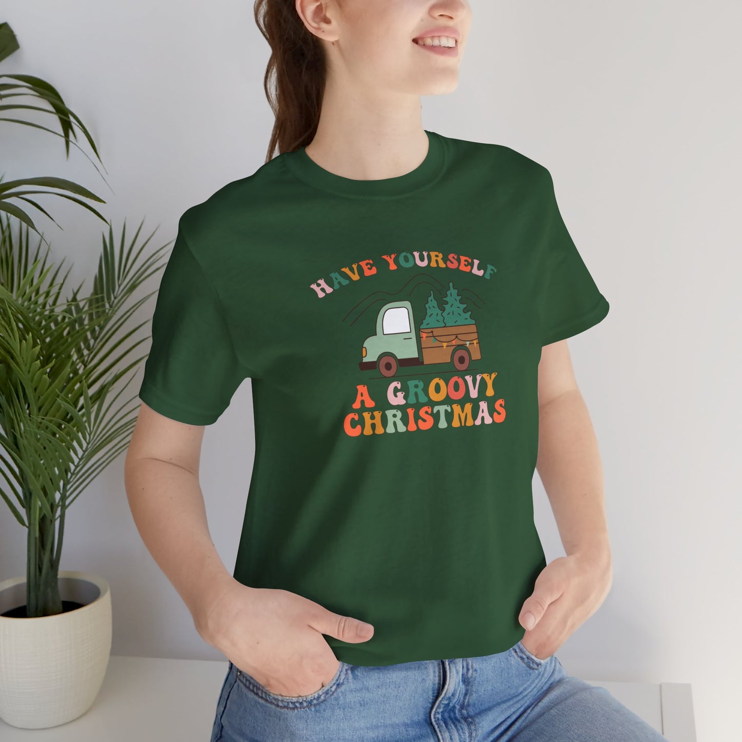 Groovy Christmas Truck T-Shirt