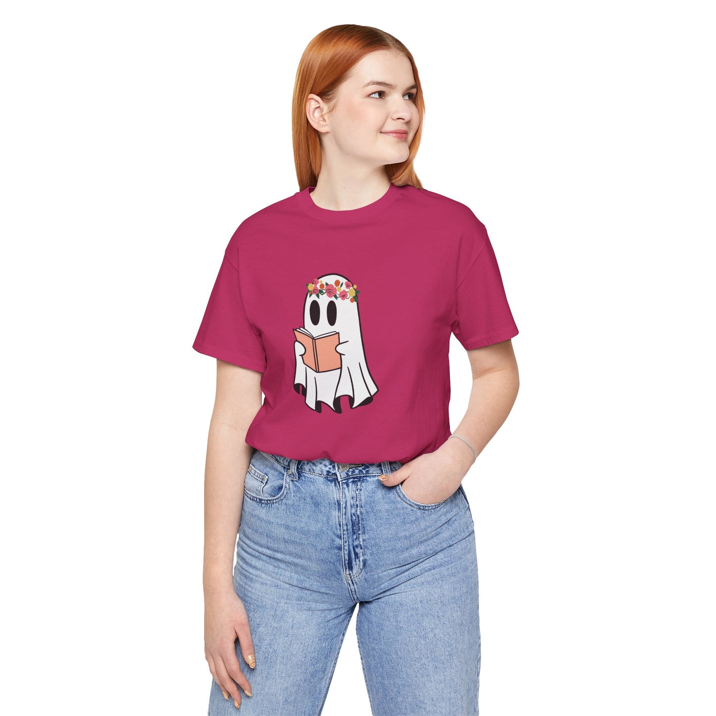 Ghosty Reading - Floral Crown T-Shirt