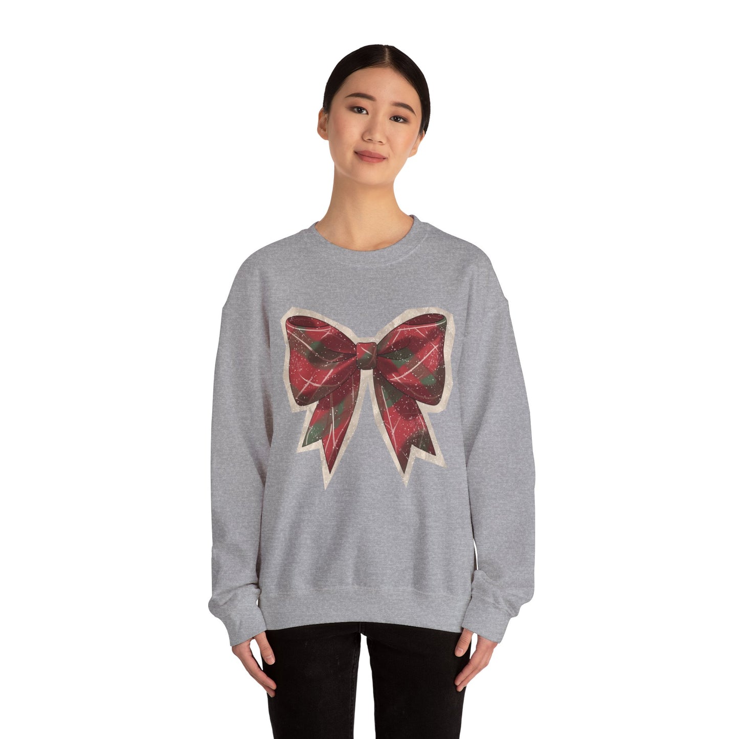 Plaid Holiday Bow Sweatshirt