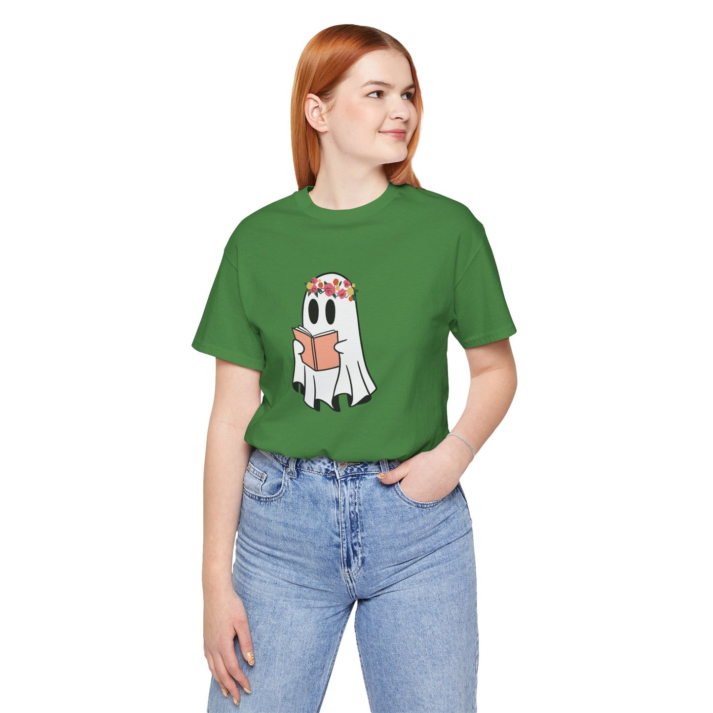 Ghosty Reading - Floral Crown T-Shirt