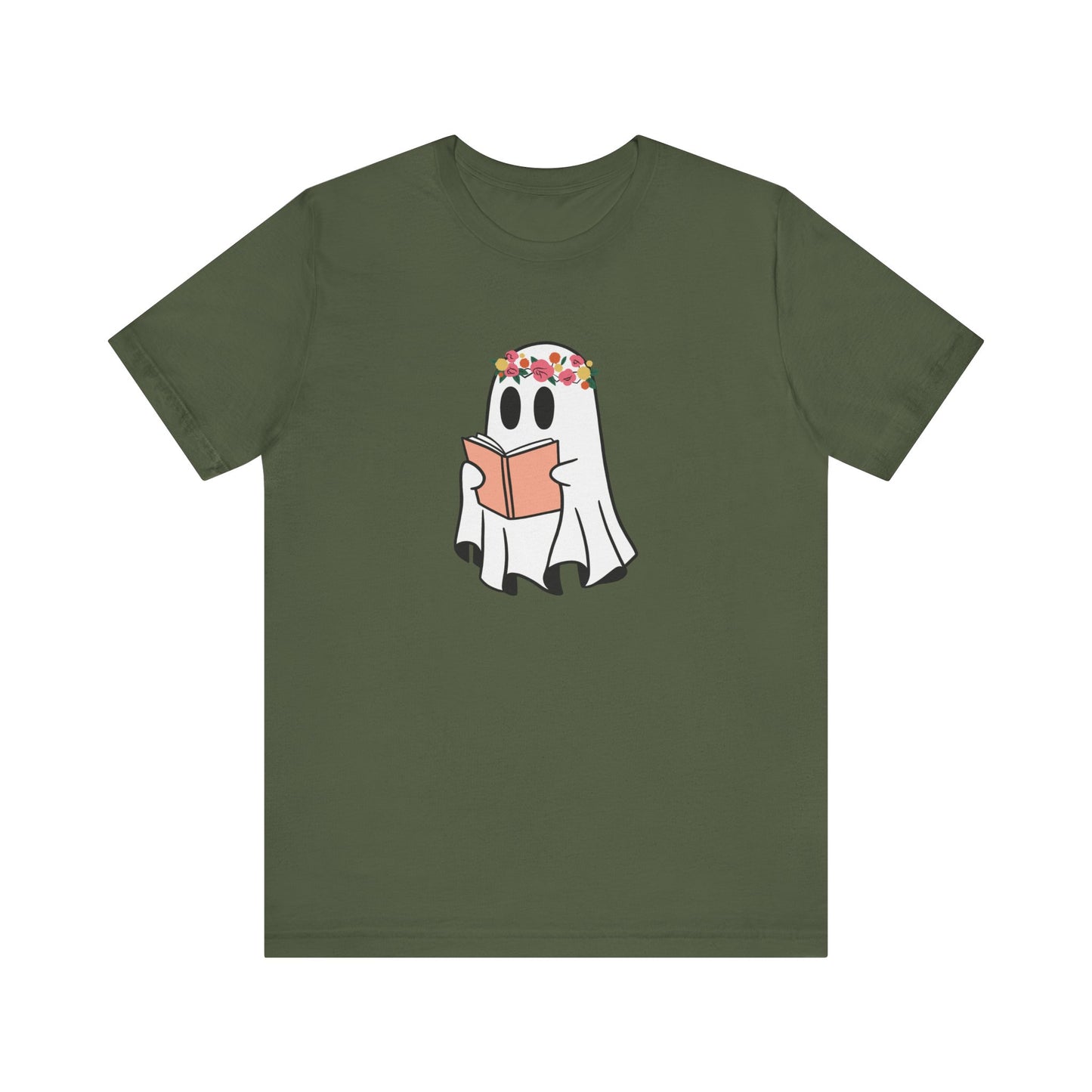 Ghosty Reading - Floral Crown T-Shirt