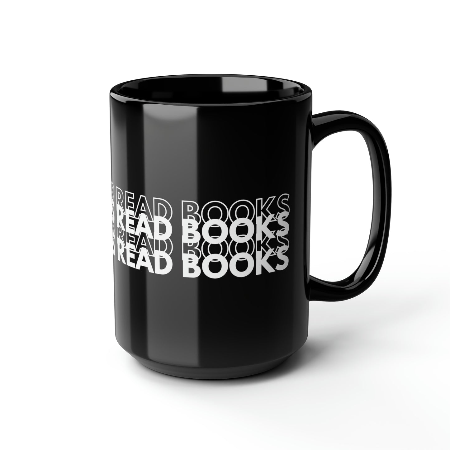 Read Books (Black Ceramic Mug, 15oz)