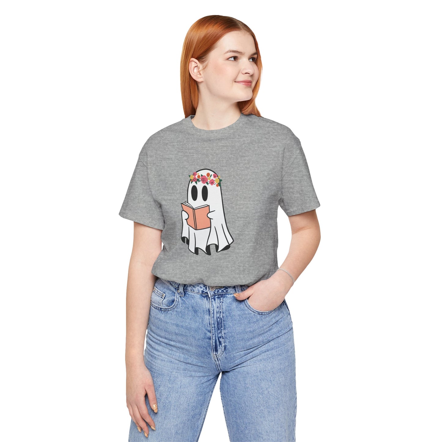 Ghosty Reading - Floral Crown T-Shirt