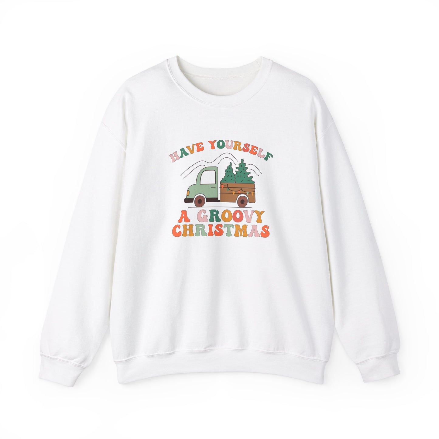 Groovy Christmas Truck Sweatshirt