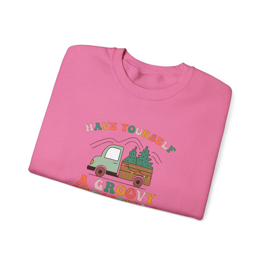Groovy Christmas Truck Sweatshirt