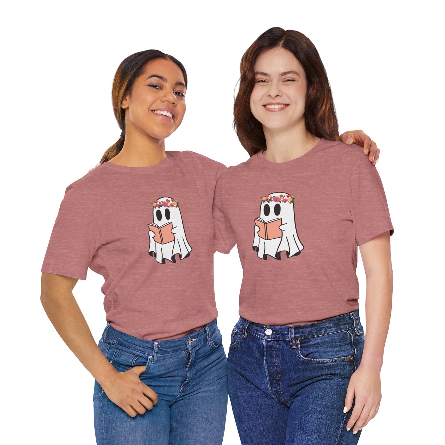 Ghosty Reading - Floral Crown T-Shirt