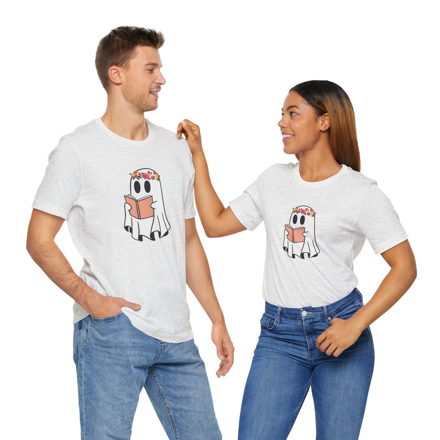 Ghosty Reading - Floral Crown T-Shirt