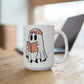 Ghosty Reading - Floral Crown (Ceramic Mug 15oz)